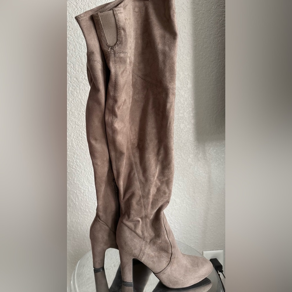 Taupe Suede Boots
